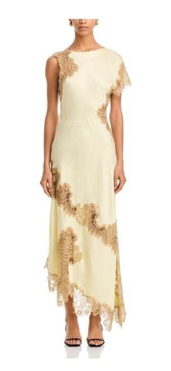 A.L.C. Dresses & Skirts - A.L.C. Alessia Satin and Lace Handkerchief Hem Maxi Dress